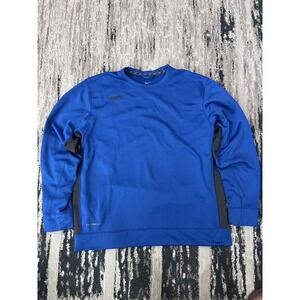 Nike Single Swoosh Crewneck Men's Blue with Grey Sixe XL Dri Fit
